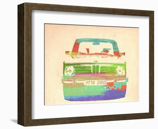 Bmw 2002 Front Watercolor 3-NaxArt-Framed Art Print