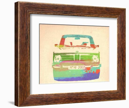 Bmw 2002 Front Watercolor 3-NaxArt-Framed Art Print