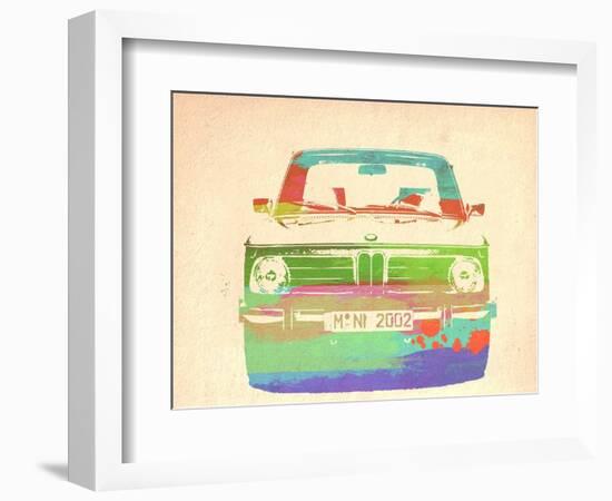 Bmw 2002 Front Watercolor 3-NaxArt-Framed Art Print