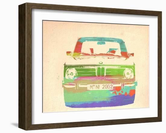 Bmw 2002 Front Watercolor 3-NaxArt-Framed Art Print