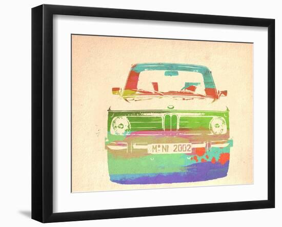 Bmw 2002 Front Watercolor 3-NaxArt-Framed Art Print