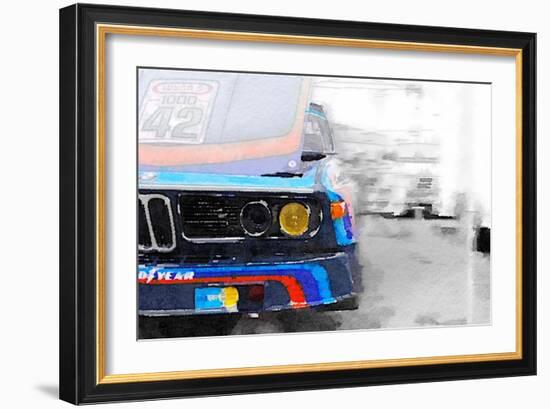 BMW Lamp and Grill Watercolor-NaxArt-Framed Art Print