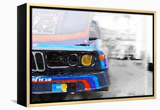 BMW Lamp and Grill Watercolor-NaxArt-Framed Stretched Canvas