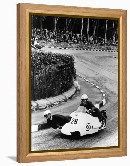 Bmw Motorbike and Sidecar Combination, 1957-null-Framed Premier Image Canvas