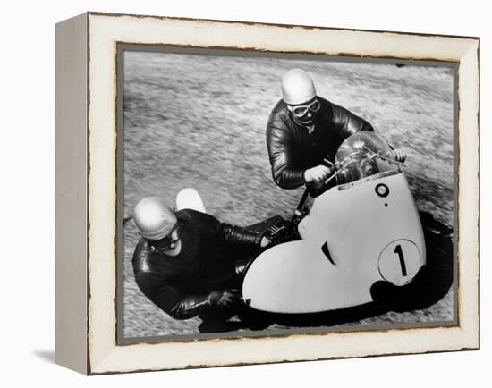 Bmw Motorbike and Sidecar Combination, 1958-null-Framed Premier Image Canvas