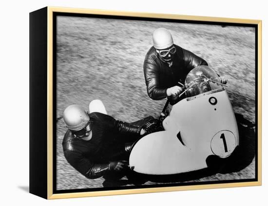 Bmw Motorbike and Sidecar Combination, 1958-null-Framed Premier Image Canvas