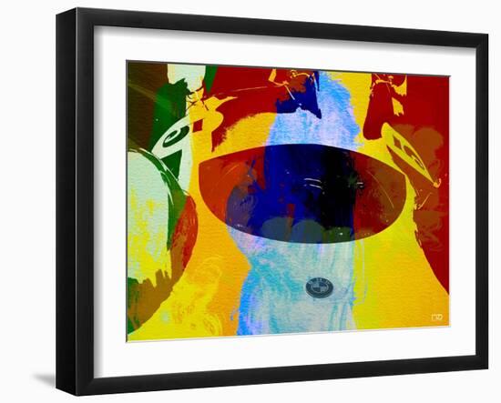 Bmw Open Cockpit Watercolor-NaxArt-Framed Art Print