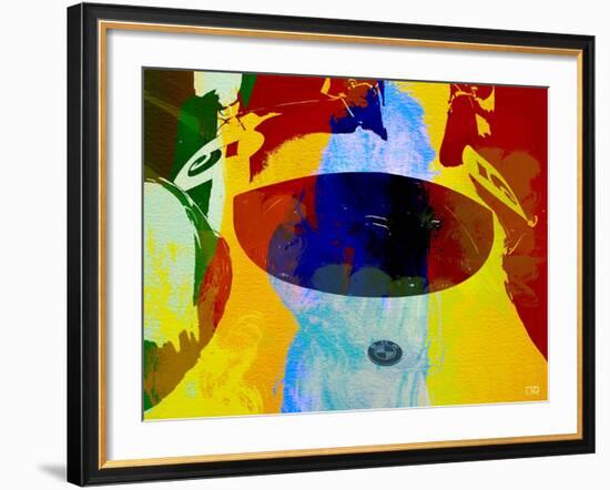 Bmw Open Cockpit Watercolor-NaxArt-Framed Art Print