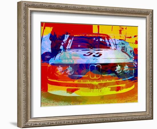 Bmw Racing Watercolor-NaxArt-Framed Art Print