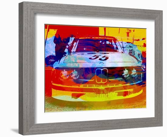 Bmw Racing Watercolor-NaxArt-Framed Art Print