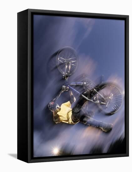 Bmx Cyclist Flying Off the Vert-null-Framed Premier Image Canvas