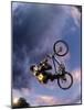 Bmx Cyclist Flys over the Vert-null-Mounted Photographic Print