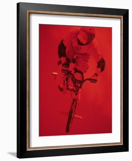 Bmx Cyclist-Paul Sutton-Framed Photographic Print