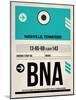 BNA Nashville Luggage Tag II-NaxArt-Mounted Art Print