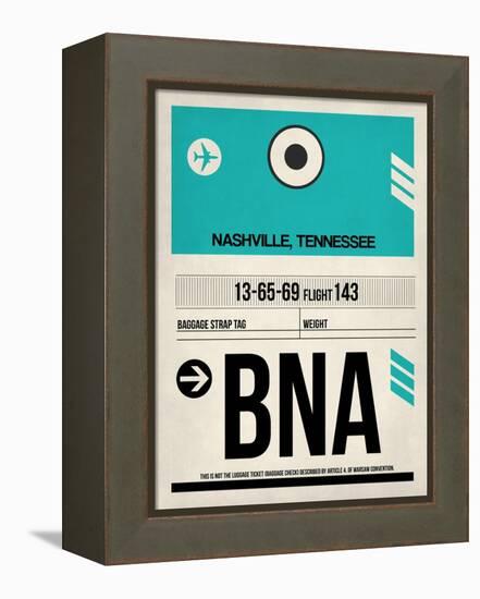 BNA Nashville Luggage Tag II-NaxArt-Framed Stretched Canvas
