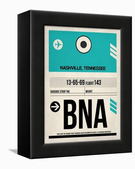 BNA Nashville Luggage Tag II-NaxArt-Framed Stretched Canvas