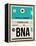 BNA Nashville Luggage Tag II-NaxArt-Framed Stretched Canvas