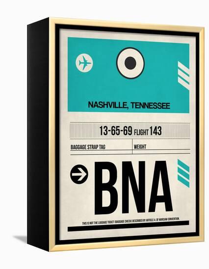 BNA Nashville Luggage Tag II-NaxArt-Framed Stretched Canvas