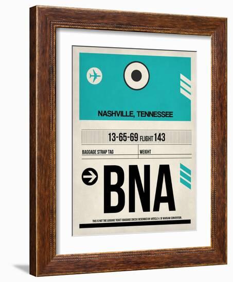 BNA Nashville Luggage Tag II-NaxArt-Framed Art Print