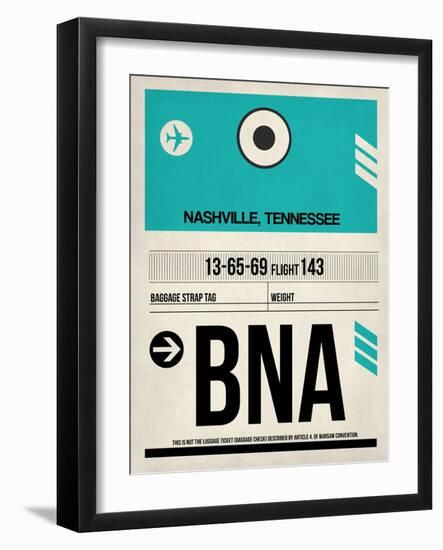 BNA Nashville Luggage Tag II-NaxArt-Framed Art Print