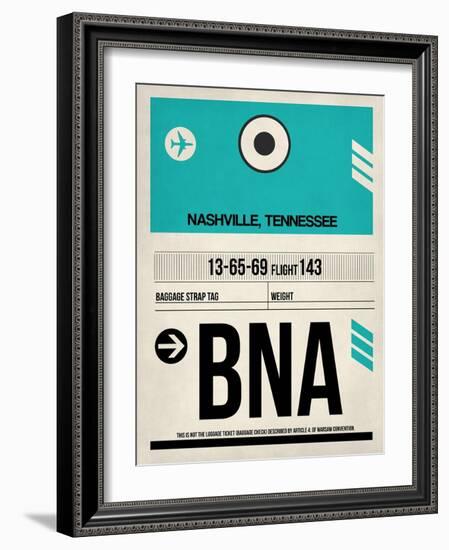 BNA Nashville Luggage Tag II-NaxArt-Framed Art Print