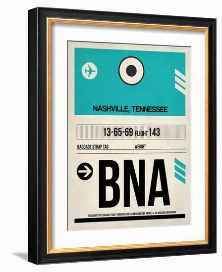 BNA Nashville Luggage Tag II-NaxArt-Framed Art Print