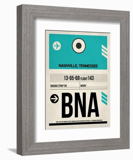 BNA Nashville Luggage Tag II-NaxArt-Framed Art Print