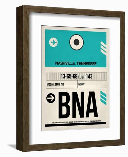 BNA Nashville Luggage Tag II-NaxArt-Framed Art Print