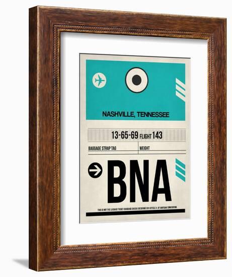 BNA Nashville Luggage Tag II-NaxArt-Framed Art Print