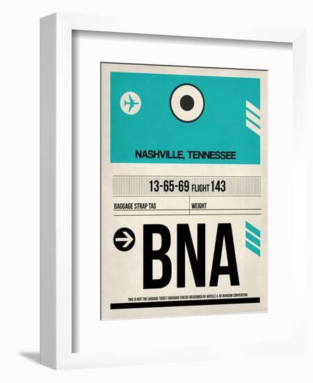 BNA Nashville Luggage Tag II-NaxArt-Framed Art Print