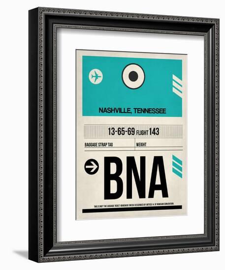 BNA Nashville Luggage Tag II-NaxArt-Framed Art Print