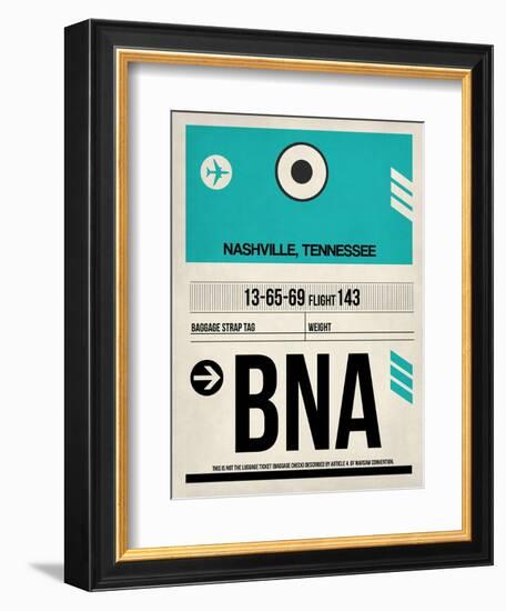 BNA Nashville Luggage Tag II-NaxArt-Framed Art Print