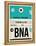 BNA Nashville Luggage Tag II-NaxArt-Framed Stretched Canvas