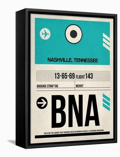 BNA Nashville Luggage Tag II-NaxArt-Framed Stretched Canvas