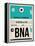 BNA Nashville Luggage Tag II-NaxArt-Framed Stretched Canvas