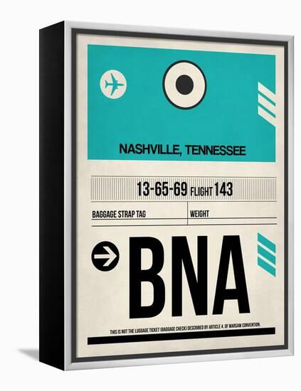 BNA Nashville Luggage Tag II-NaxArt-Framed Stretched Canvas