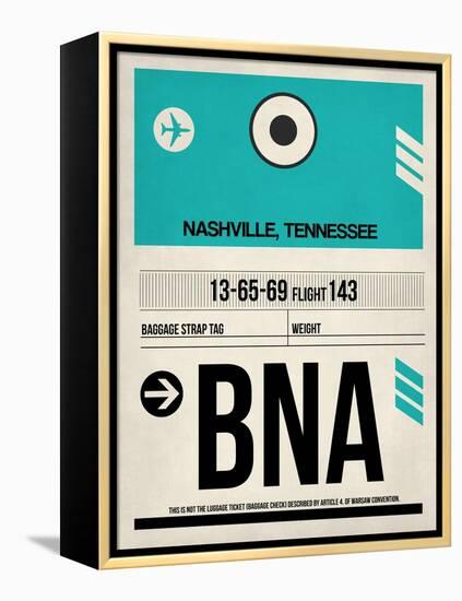 BNA Nashville Luggage Tag II-NaxArt-Framed Stretched Canvas