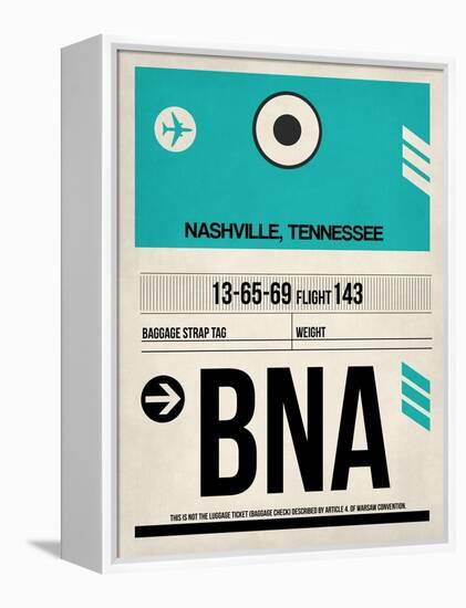 BNA Nashville Luggage Tag II-NaxArt-Framed Stretched Canvas