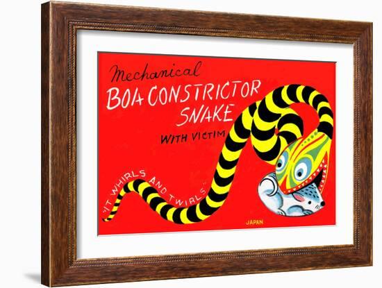 Boa Constrictor Snake with Victim-null-Framed Art Print