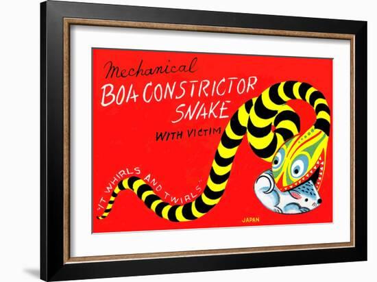 Boa Constrictor Snake with Victim-null-Framed Art Print