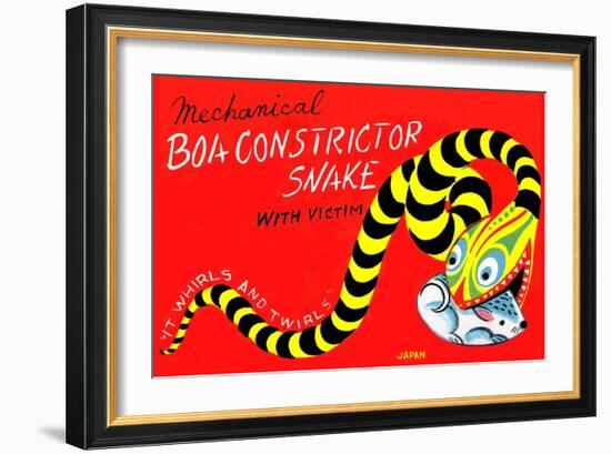 Boa Constrictor Snake with Victim-null-Framed Art Print