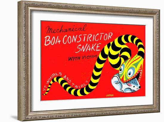 Boa Constrictor Snake with Victim-null-Framed Art Print