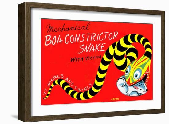 Boa Constrictor Snake with Victim-null-Framed Art Print