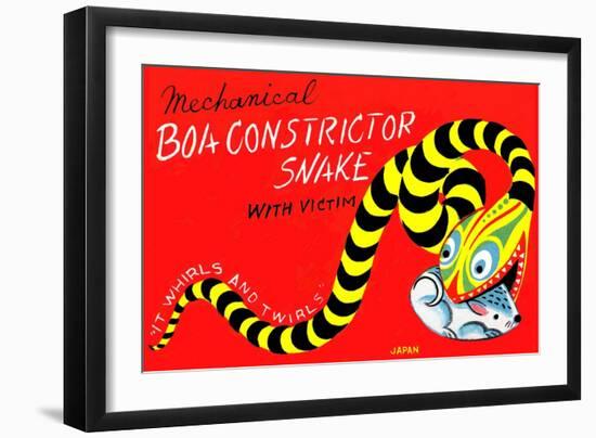 Boa Constrictor Snake with Victim-null-Framed Art Print