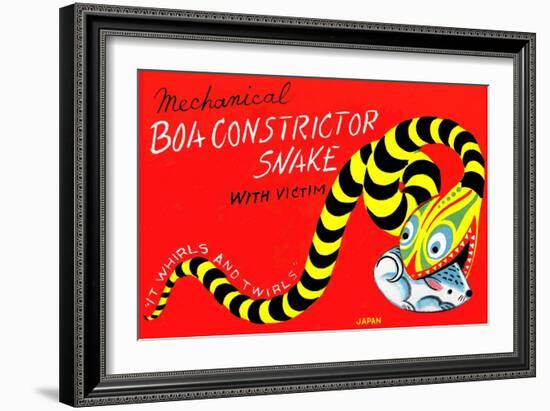 Boa Constrictor Snake with Victim-null-Framed Art Print