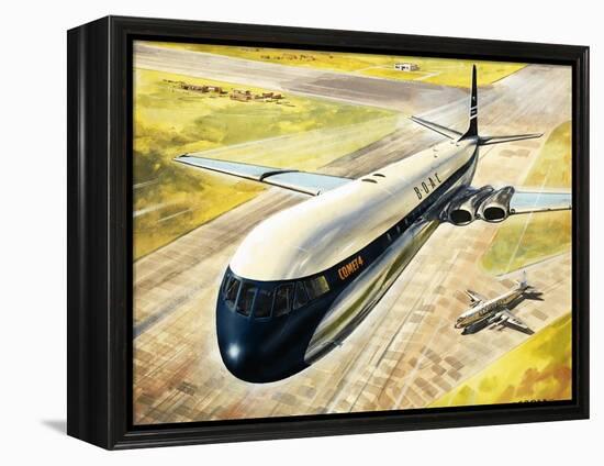 Boac's Comet 4 Passenger Aircraft-Roy Cross-Framed Premier Image Canvas