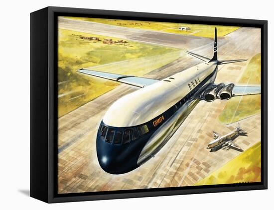 Boac's Comet 4 Passenger Aircraft-Roy Cross-Framed Premier Image Canvas