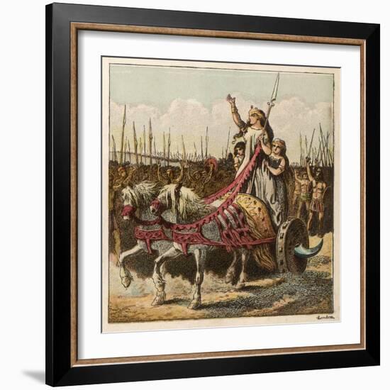 Boadicea and Her Army-Joseph Kronheim-Framed Art Print