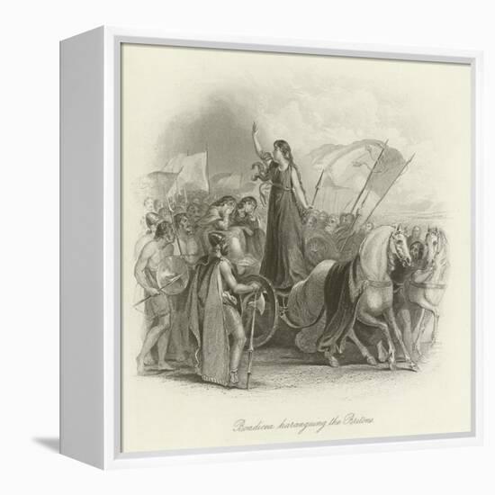 Boadicea Haranguing the Britons-null-Framed Premier Image Canvas