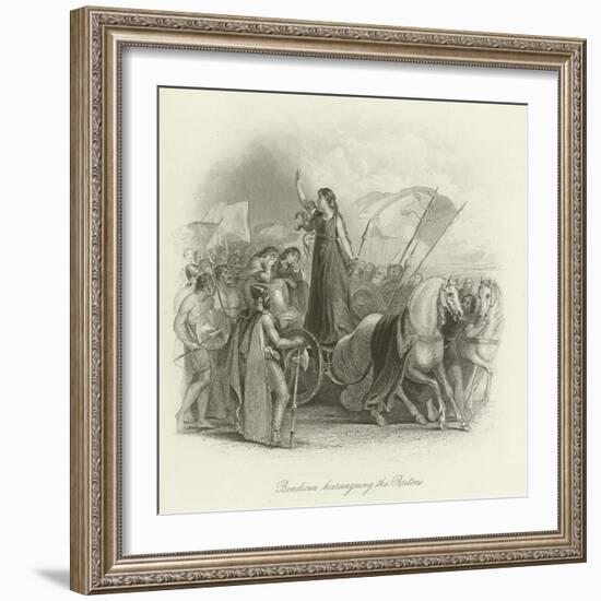 Boadicea Haranguing the Britons-null-Framed Giclee Print